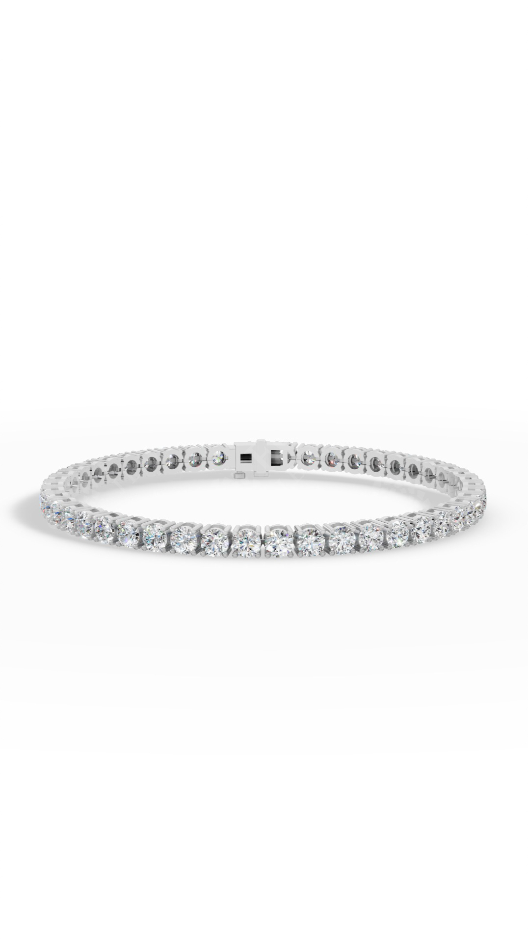 7″ Classic Round Cut Tennis Bracelet Lab Grown Diamonds 10K White Gold 7 CTW