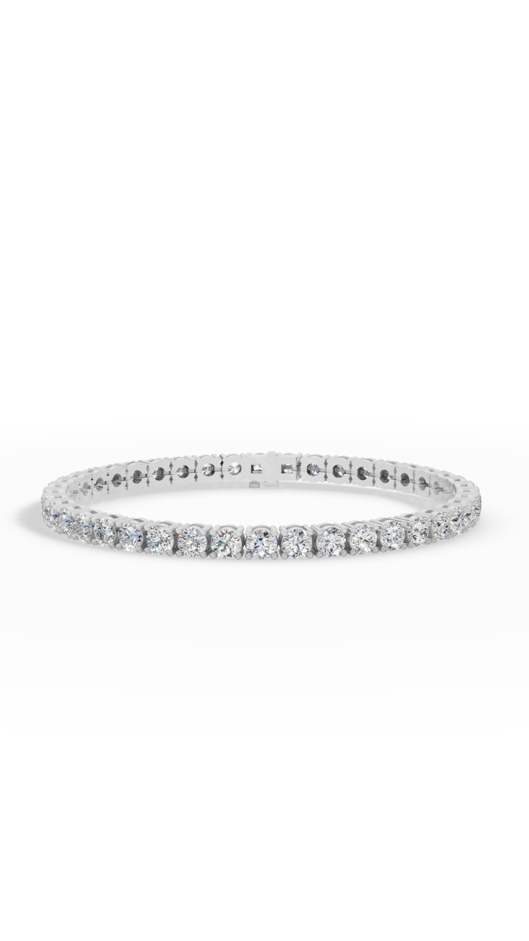 7″ Elegant Round Cut Tennis Bracelet Lab Grown Diamonds 10K White Gold 7 CTW